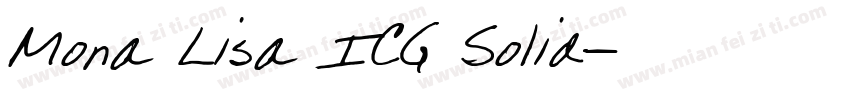 Mona Lisa ICG Solid字体转换